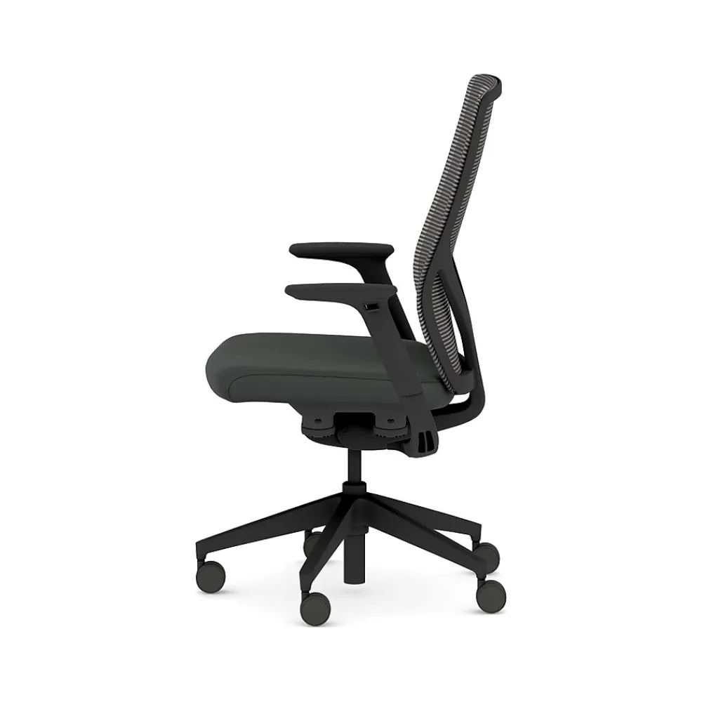 Office Chairs*HON Flexion Fabric/Mesh Swivel Task Chair, Black (HFXT1.F0.STC.A.H.IM.UR10.NL.SB.T)