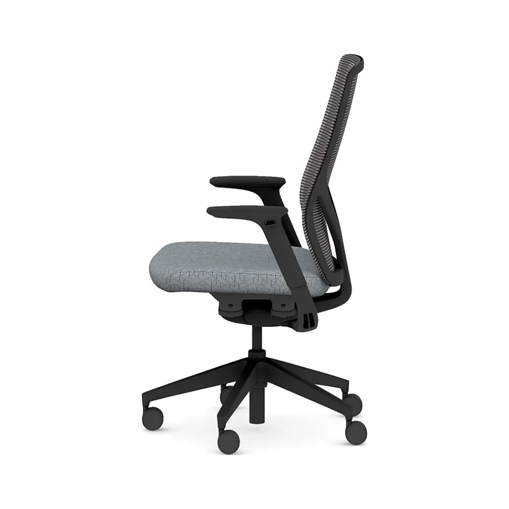 Office Chairs*HON Flexion Fabric/Mesh Task Chair, Basalt/Black (HFXT1.F0.STC.A.H.IM.APX25.NL.SB.T)