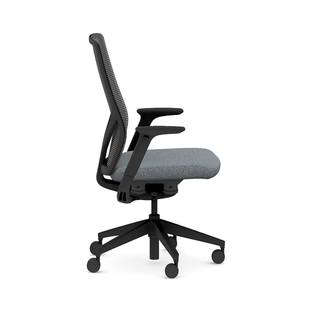 Office Chairs*HON Flexion Fabric/Mesh Task Chair, Basalt/Black (HFXT1.F0.STC.A.H.IM.APX25.NL.SB.T)