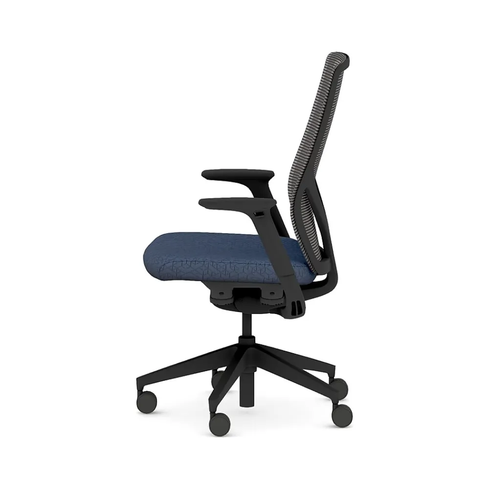 Office Chairs*HON Flexion Fabric/Mesh Task Chair, Black/Navy (HFXT1.F0.STC.A.H.IM.APX13.NL.SB.T)