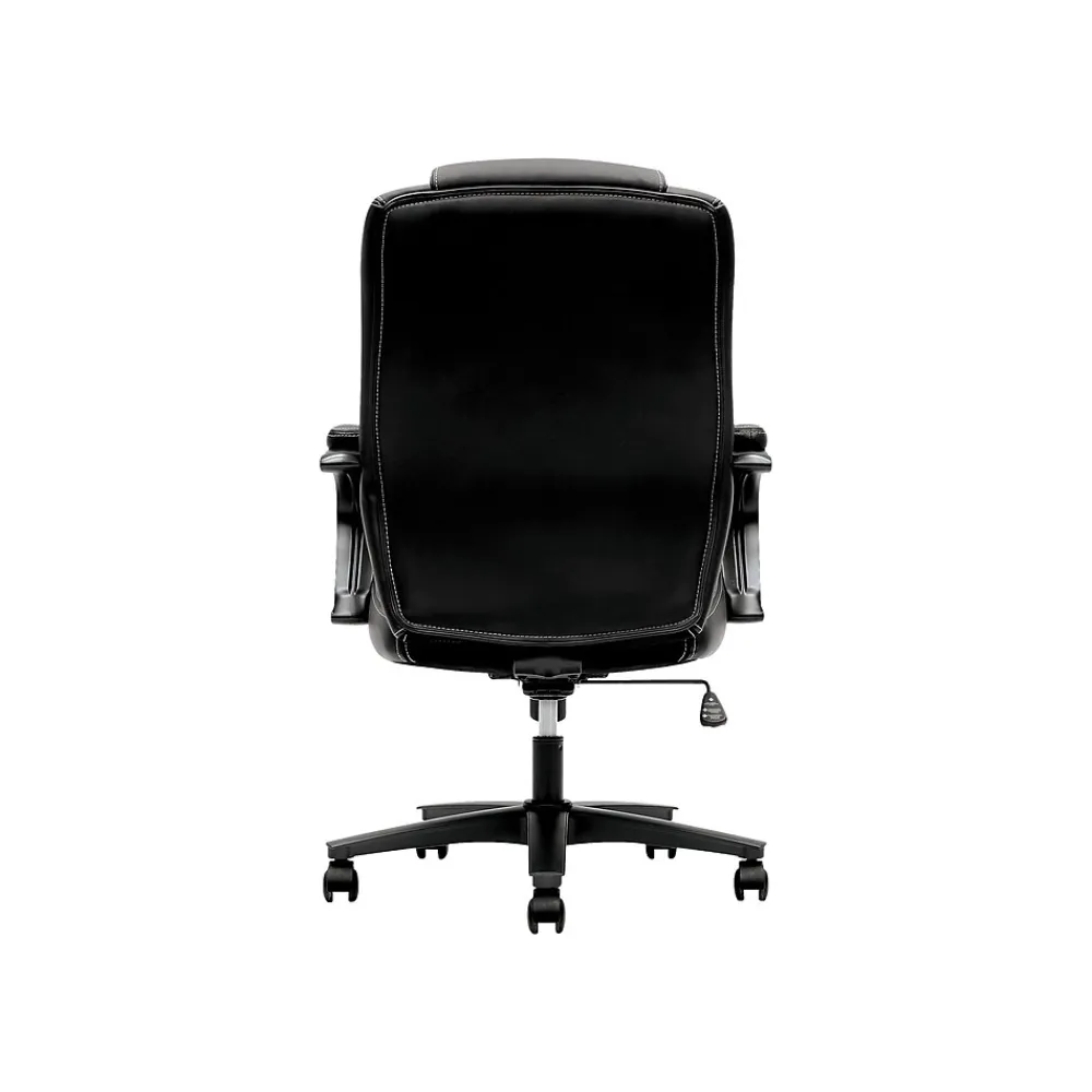 Office Chairs*HON High-Back Chair, Fixed Arms, Black Vinyl (BSXVL402EN11)