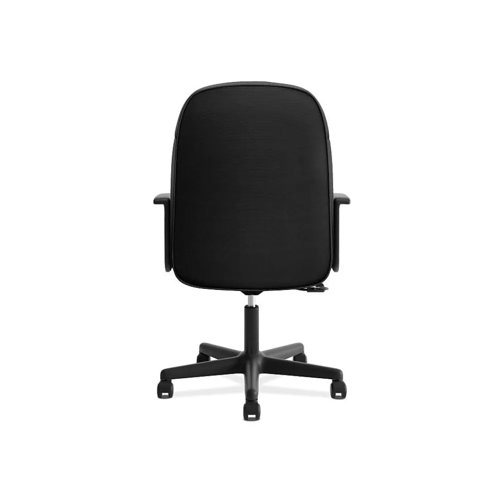 Office Chairs*HON High-Back Executive Chair, Center-Tilt, Fixed Arms, Black Fabric (BSXVL601VA10)