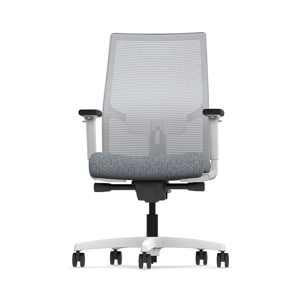 Office Chairs*HON Ignition 2.0 Fabric/Mesh Swivel Task Chair, Basalt/Designer White (HIWMMKD.Y2.A.H.IF.APX25.DW.SB.DWX)