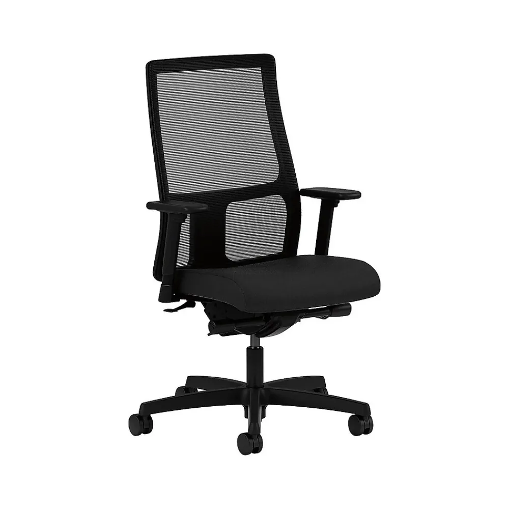 Office Chairs*HON Ignition Mesh Back Fabric Task Chair, Black (HIWM3.A.H.M.CU10.T.SB)