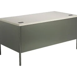 Computer Desks*HON Metro Classic 60" Double Pedestal Desk, Gray/Charcoal (HP3262G2S)