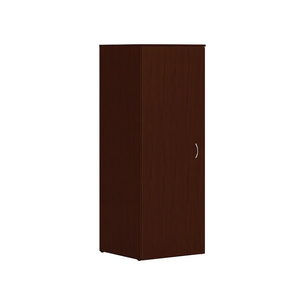 Storage Cabinets*HON Mod 65" Wardrobe with 1 Shelf, Traditional Mahogany (HLPLW2424.LTM1)