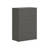 File Cabinets*HON Mod 4-Drawer Lateral File Cabinet, Locking, Letter/Legal, Slate Teak, 36" (HLPLLF3620L4.LSL1)