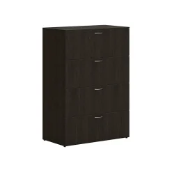File Cabinets*HON Mod 4-Drawer Lateral File Cabinet, Locking, Letter/Legal, Java Oak, 36" (HLPLLF3620L4.LJA1)