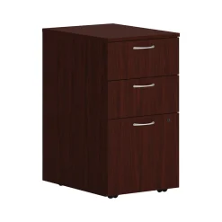 File Cabinets*HON Mod 3-Drawer Mobile Vertical File Cabinet, Letter/Legal Size, Lockable, Traditional Mahogany (PLPMBBFLT1)