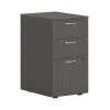 File Cabinets*HON Mod 3-Drawer Mobile Vertical File Cabinet, Letter/Legal Size, Lockable, 28"H x 15"W x 20"D, Slate Teak (PLPMBBFLS1)