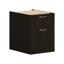 File Cabinets*HON Mod 2-Drawer Mobile Vertical File Cabinet, Letter/Legal Size, Lockable, 20"H x 15"W x 20"D, Java Oak (PLPHBFLJ1)