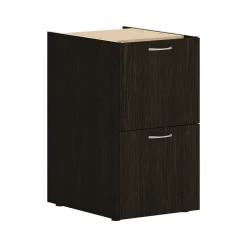 File Cabinets*HON Mod 3-Drawer Mobile Vertical File Cabinet, Letter/Legal Size, Lockable, 28"H x 15"W x 20"D, Java Oak (PLPSBBFLJ1)