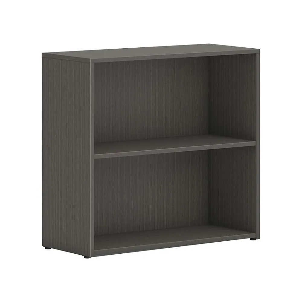 Bookcases*HON Mod 29"H 2-Shelf Bookcase, Slate Teak Laminate (HLPLBC3013B2.LSL1)