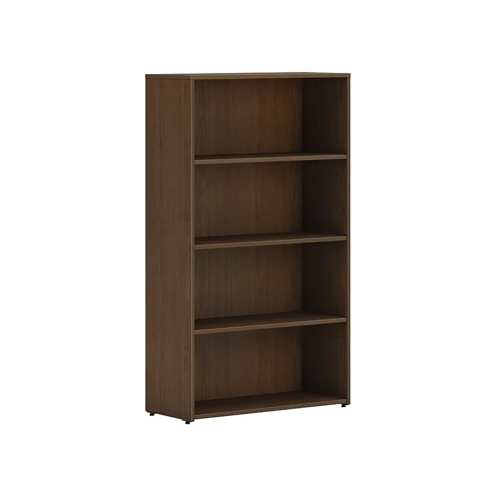 Bookcases*HON Mod 4-Shelf 53"H Bookcase, Sepia Walnut (HLPLBC3013B4.LSE1)