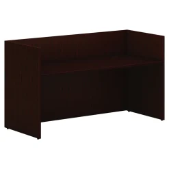 Office Desks*HON Mod 72"W Reception Desk Shell, Traditional Mahogany (HLPLRCPNDS7230.LTM1)