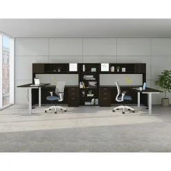 Standing Desks*HON Mod 60"W Rectangular Adjustable Standing Desk, (HLPLRW6030CONHATJA1) Java Oak