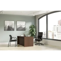 Computer Desks*HON Mod 60"W x 30"D Single-Pedestal Desk, (HLPLDS60PSSE1) Sepia Walnut