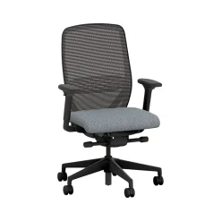 Office Chairs*HON Nucleus Fabric/Mesh Swivel Task Chair, Basalt/Black (HNR1KD.Y2.STC.A.H.IM.APX25.BL.SB.T)