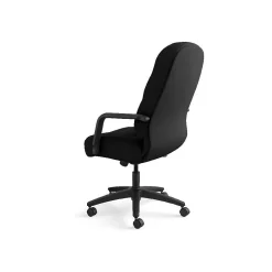 Office Chairs*HON Pillow-Soft Executive High-Back Chair, Center-Tilt, Fixed Arms, Black Fabric
