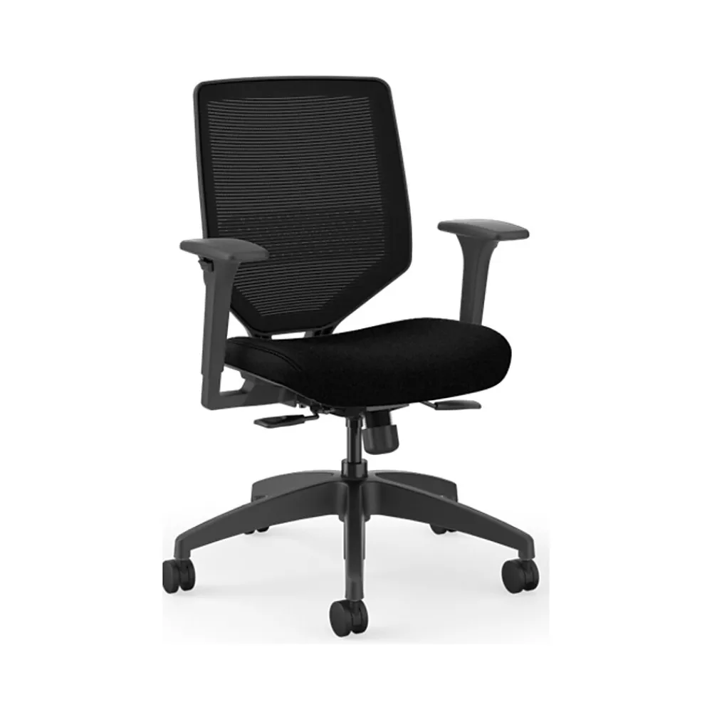 Office Chairs*HON Solve Fabric/Mesh Task Chair, Black (SVM1ALCU10TK)