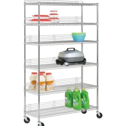 Shelving*Honey-Can-Do Honey Can Do 6-Tier Steel Shelving 600 Lb. Capacity, Chrome (SHF-0926)
