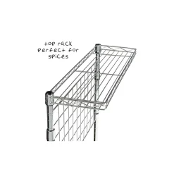 Shelving*Honey-Can-Do Mini Microwaveable Shelf w/MDF Top, Chrome (SHF-09256)