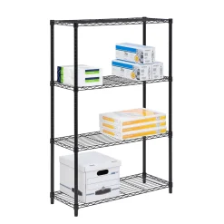 Shelving*Honey-Can-Do 4-Shelf Metal Shelving Unit, 36"W, Black (SHF-03936)