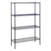Shelving*Honey-Can-Do 4-Shelf Metal Shelving Unit, 48"W, Black (SHF-05225)