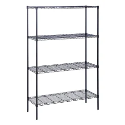 Shelving*Honey-Can-Do 4-Shelf Metal Shelving Unit, 48"W, Black (SHF-05225)