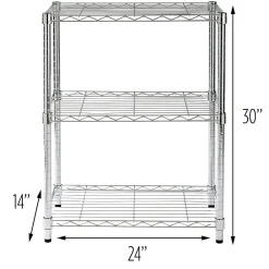Shelving*Honey-Can-Do 3-Shelf Metal Unit, 24