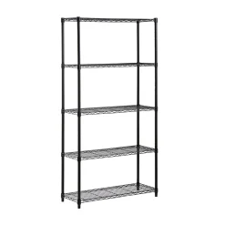 Shelving*Honey-Can-Do 5-Shelf Metal Unit, 36"W, Black (SHF-01442)