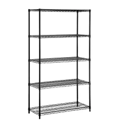 Shelving*Honey-Can-Do 5-Shelf Metal Unit, 36"W, Black (SHF-09627)