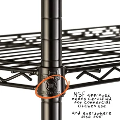 Shelving*Honey-Can-Do 5-Shelf Metal Unit, 36"W, Black (SHF-09627)