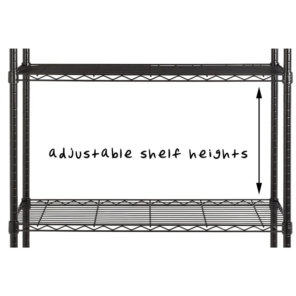 Shelving*Honey-Can-Do 5-Shelf Metal Unit, 36"W, Black (SHF-09627)