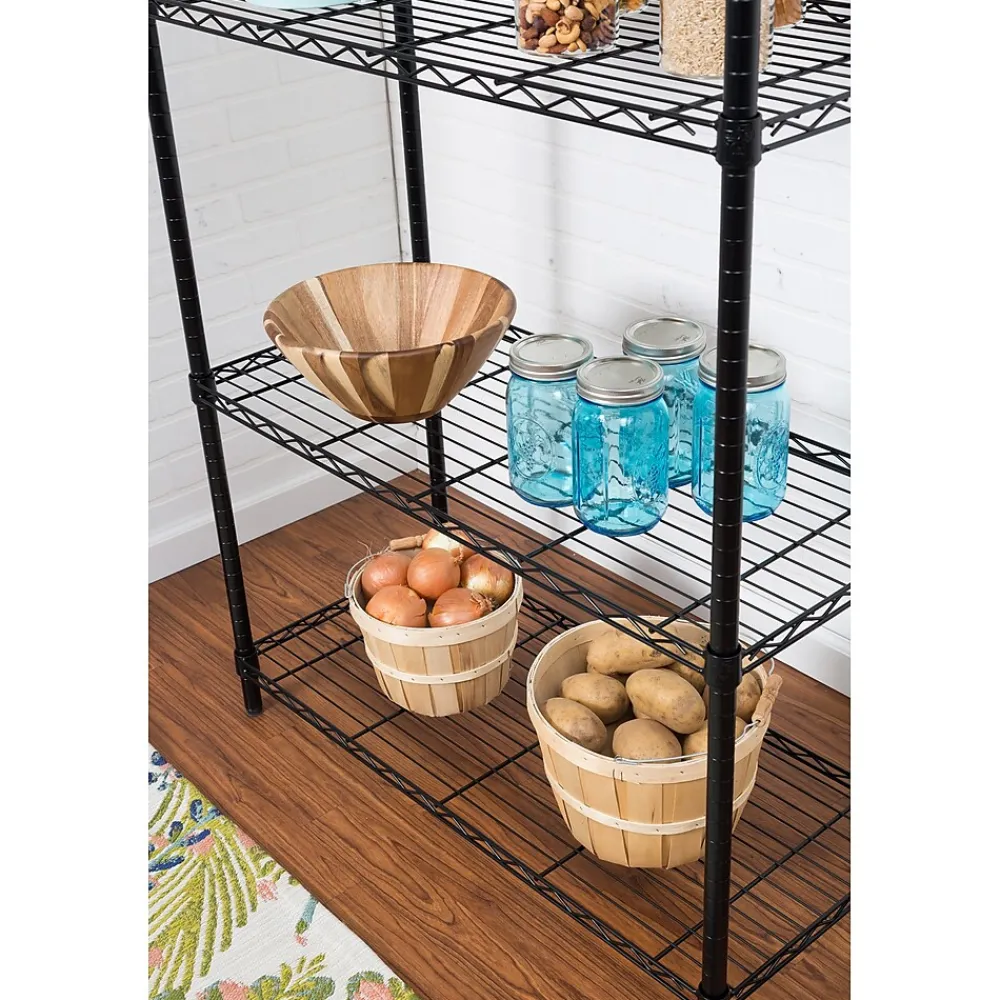 Shelving*Honey-Can-Do 5-Shelf Metal Unit, 36"W, Black (SHF-09627)