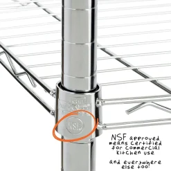 Shelving*Honey-Can-Do Three Tier Storage Shelf, Chrome (SHF-09367)