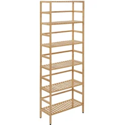 Shelving*Honey-Can-Do 6-Tier Bamboo Shelf, 64" x 23.6" x 10", Natural (SHF-09979)