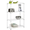 Shelving*Honey-Can-Do 4-Tier Heavy-Duty Adjustable Shelving Unit with 250-lb Weight Capacity, 14"W, White (SHF-09440)