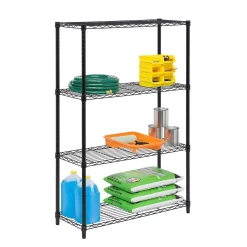 Shelving*Honey-Can-Do 4-Tier 250lb. Capacity Shelving Unit, Black (SHF-01908)