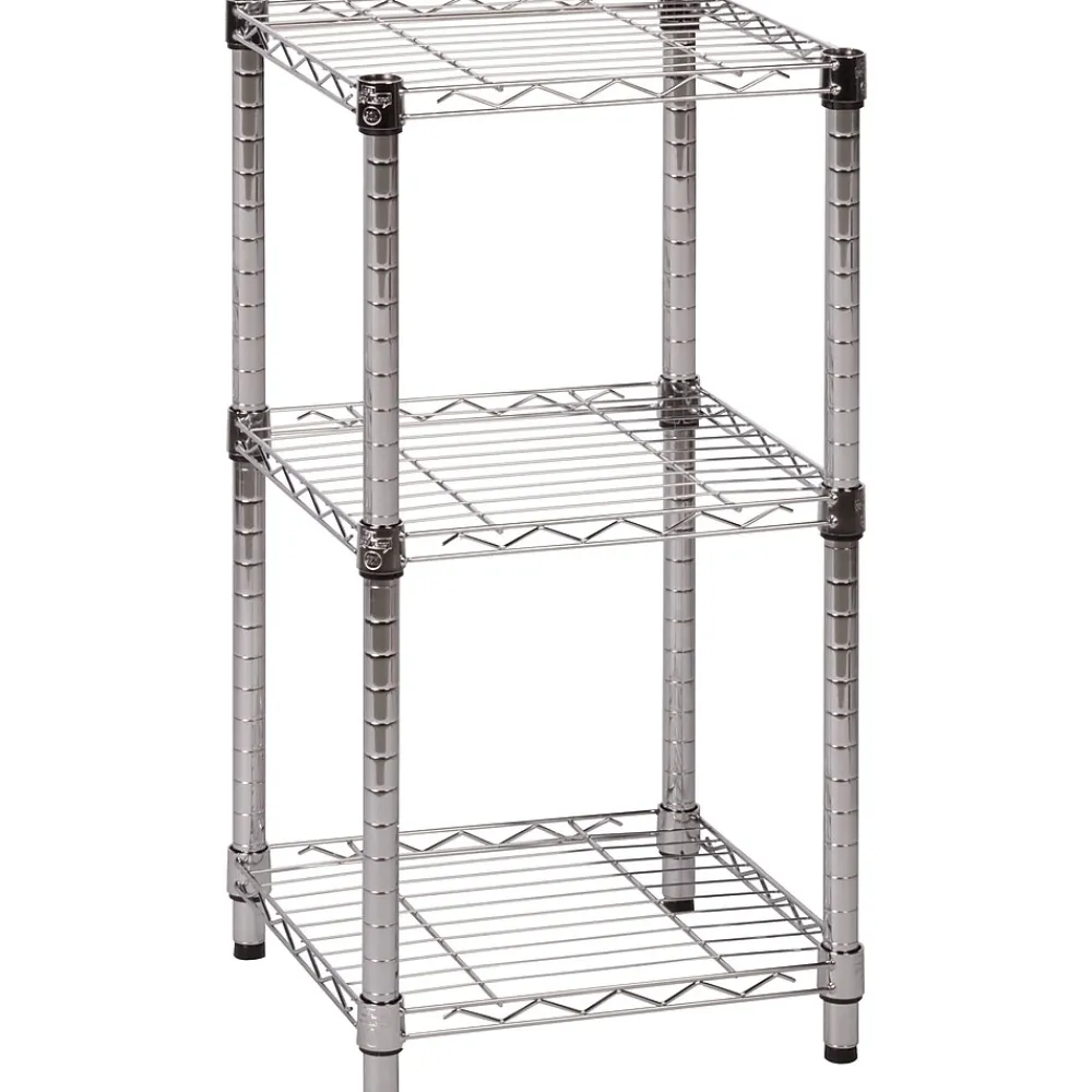 Shelving*Honey-Can-Do 3-Tier Modular Stacking Shelf, Chrome (SHF-09364)