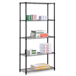 Shelving*Honey-Can-Do 5-Tier Shelving, Black Powder Coat (SHF-06831)