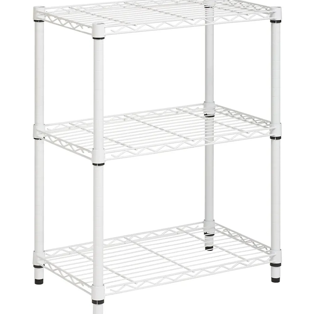 Shelving*Honey-Can-Do 3-Tier Shelving Unit - 250 Lb. Capacity, White (SHF-09619)