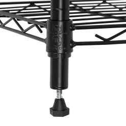 Shelving*Honey-Can-Do 4-Tier Slim Profile Wide Shelving Unit, Black (SHF-10003)