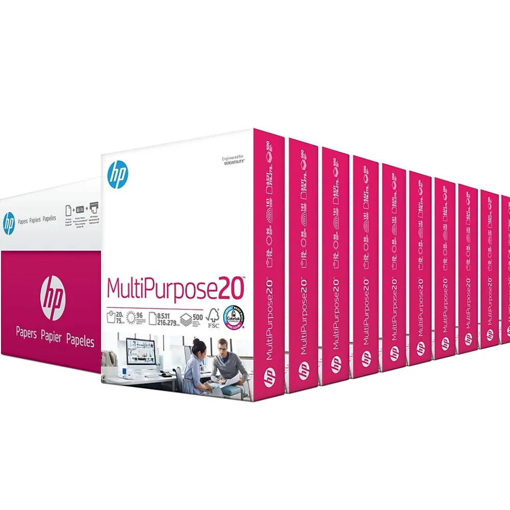 Multipurpose Paper*HP 8.5" x 11" Multipurpose Paper, 20 lbs., 96 Brightness, 5000 Sheets/Carton (M1120)