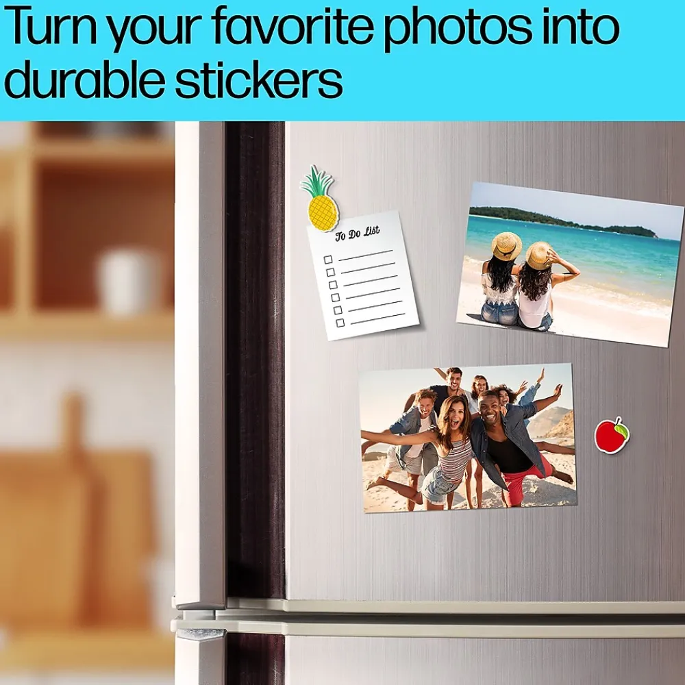 Photo Paper*HP Picture Stickers, 4" x 6", 25 Sheets/Pack (8L1U8A)