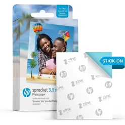 Photo Paper*HP Sprocket 3.5 x 4.25" Zink Sticky-Backed Photo Paper, 50 Sheets/Pack (IZ3X450)