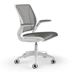 Office Chairs*Humanscale Diffrient World Ergonomic Mesh Swivel Task Chair, White/Black (W11BN10N10SHNSC)