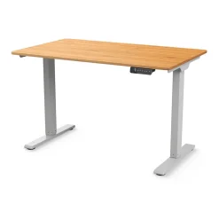 Standing Desks*Humanscale eFloat Go 2.0 48"W Electric Rectangular Adjustable Standing Desk, Bamboo (FYH12TS2448BM)