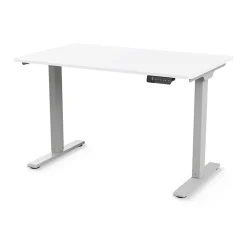 Standing Desks*Humanscale eFloat Go 2.0 48"W Electric Rectangular Adjustable Standing Desk, White (FYH12TS2448WH)