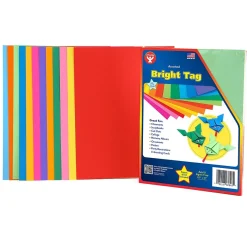 Card Stock*Hygloss Bright Tag, 8.5" x 11", Assorted Colors, 48 Sheets/Pack, 2 Packs (HYG87848-2)